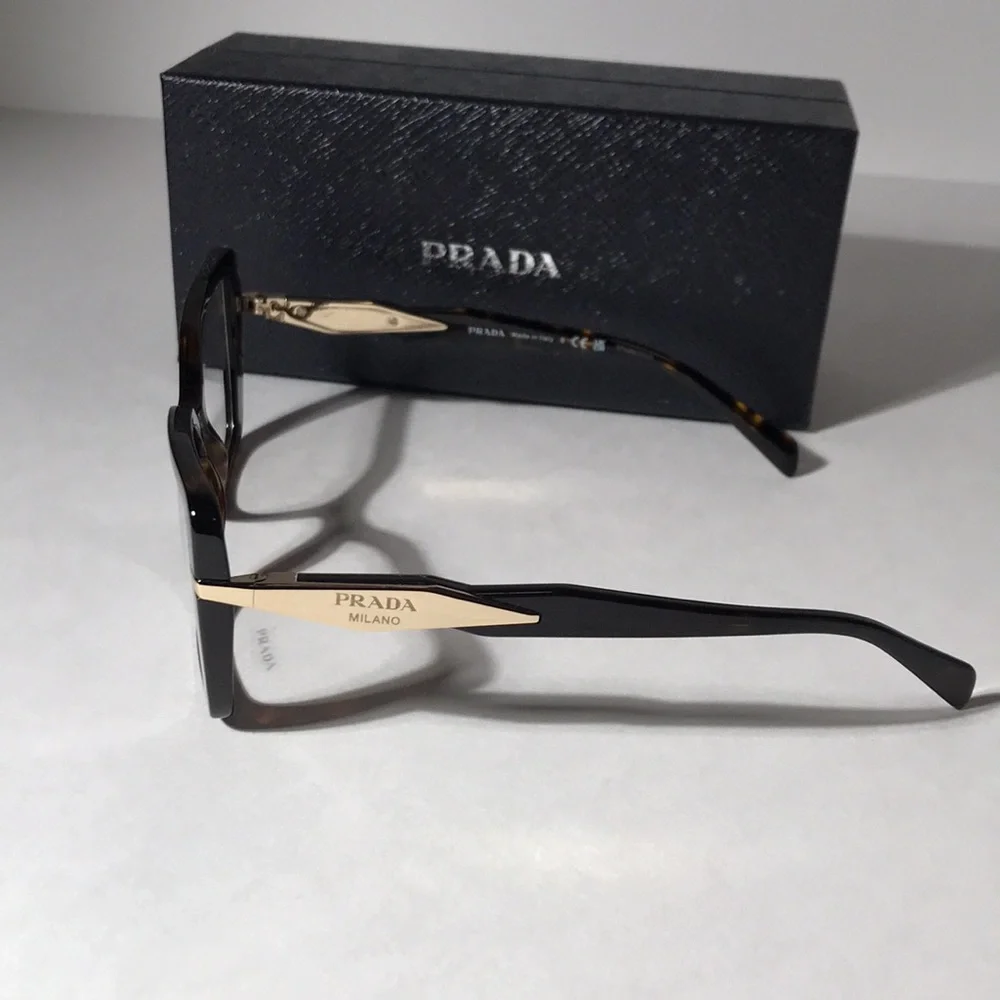 New Authentic Prada PR 03Z 2AU-1O1 🤎 Women's Brown Tortoiseshell Optical Glasses - Picture 7 of 14